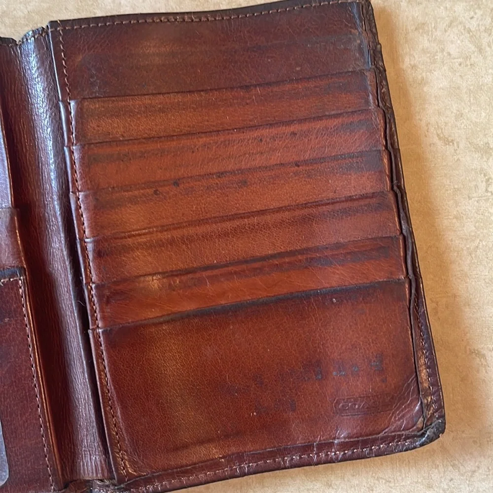 Coach Bi-Fold Brown Leather Wallet